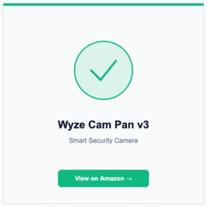 Wyze Cam Pan v3 - Smart Safe Gear product review
